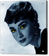 Audrey In Blue Acrylic Print