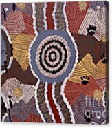 Australian Aboriginal Dot Painting Acrylic Print