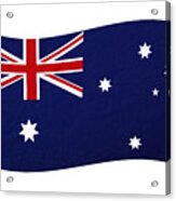 Australian Flag Waving Png By Kaye Menner Acrylic Print