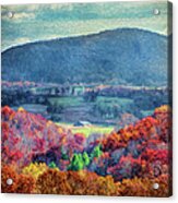 Autumn Fall Colors - Blue Ridge Farm Barn Ap Acrylic Print