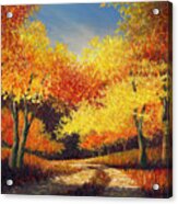 Autumn Glory In Oil Acrylic Print