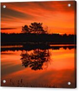 Autumn Sunrise Over Boom Lake Acrylic Print