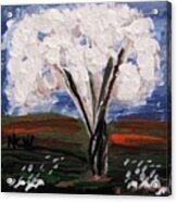 Autumn White Tree Acrylic Print