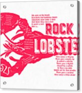 B-52s Rock Lobster Lyric Poster Acrylic Print