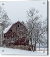 Barn After Recent Snow Acrylic Print