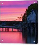 Bass Harbor Sunset Acrylic Print