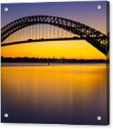 Bayonne Bridge Sundown Acrylic Print