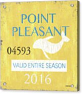 Beach Badge Point Pleasant Acrylic Print