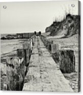 Beach Pilings Acrylic Print