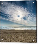 Beach Sand With Clouds - Spiagggia Di Sabbia Con Nuvole Acrylic Print