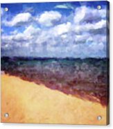 Beach Under Blue Skies Acrylic Print