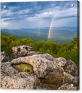 Bear Rocks Rainbow Acrylic Print