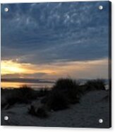 Beautiful Beach San Dunes Sunset And Clouds Acrylic Print