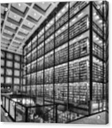 Beinecke Rare Book And Manuscript Library Bw Acrylic Print
