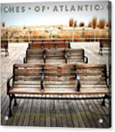 Benches Of Atlantic City Acrylic Print