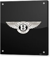 Bentley - 3 D Badge On Black Acrylic Print