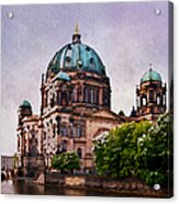 Berlin Cathedral Faux Watercolor Acrylic Print