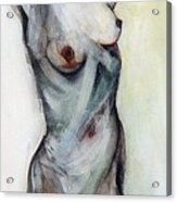 Beth Hanging - Female Nude Acrylic Print