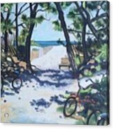 Bicycle Beach Rehoboth Acrylic Print