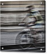 Bicycle Rider Abstract Acrylic Print