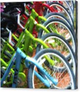 Bicycles On Florida County Road 30-a Acrylic Print