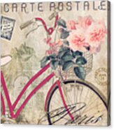 Bicycling In Paris Ii Acrylic Print