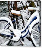 Bike In The Snow Acrylic Print
