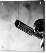 Black And White Art Photograph Of Cctv Camera Acrylic Print