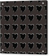 Black And White Hearts 1- Art By Linda Woods Acrylic Print