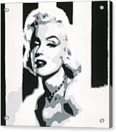 Black And White Marilyn Acrylic Print
