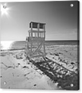 Black And White Photography The Beach Acrylic Print