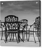 Black Cast Iron Seats Acrylic Print