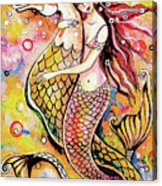 Black Sea Mermaid Acrylic Print