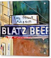 Blatz Beer Sign Acrylic Print