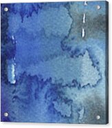 Blue Abstract Cool Waters Iii Acrylic Print