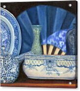 Blue And White Porcelain Ware Acrylic Print
