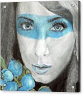 Blue Berry Kisses Acrylic Print