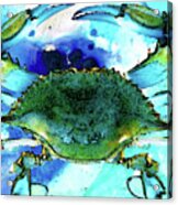 Blue Crab - Abstract Seafood Painting Acrylic Print