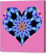 Blue Kaleidoscopic Heart Acrylic Print