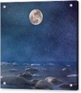 Blue Moon Seascape Acrylic Print