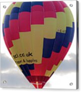 Blue, Red And Yellow Hot Air Balloon Acrylic Print