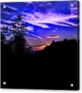 Blue Sunset In Poland Acrylic Print