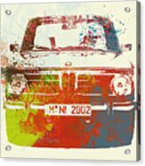 Bmw 2002 Front Watercolor 2 Acrylic Print