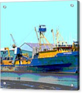 Boat Series 11 Fishing Fleet 1 Empire Acrylic Print