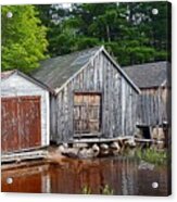 Boathouses - Mcadam Nb Acrylic Print