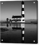Bodie Lighthouse Black And White Acrylic Print
