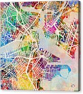 Boston Massachusetts Street Map Acrylic Print