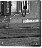 Boston Red Sox Dugout Telephone Bw Acrylic Print
