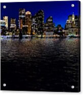 Boston Skyline At Twilight Acrylic Print