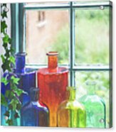 Bottles In The Window Vertical Acrylic Print